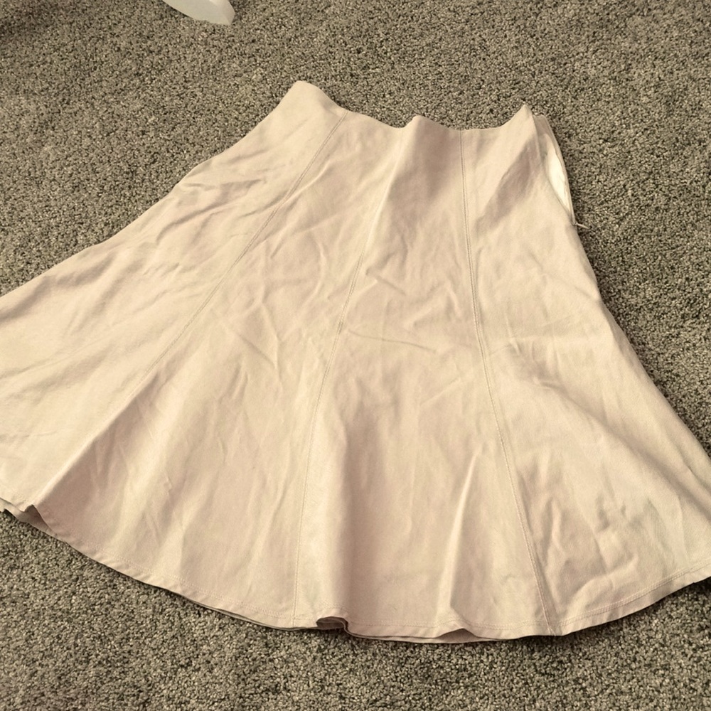 NWOT Zara beige cream asymmetrical lined skirt.